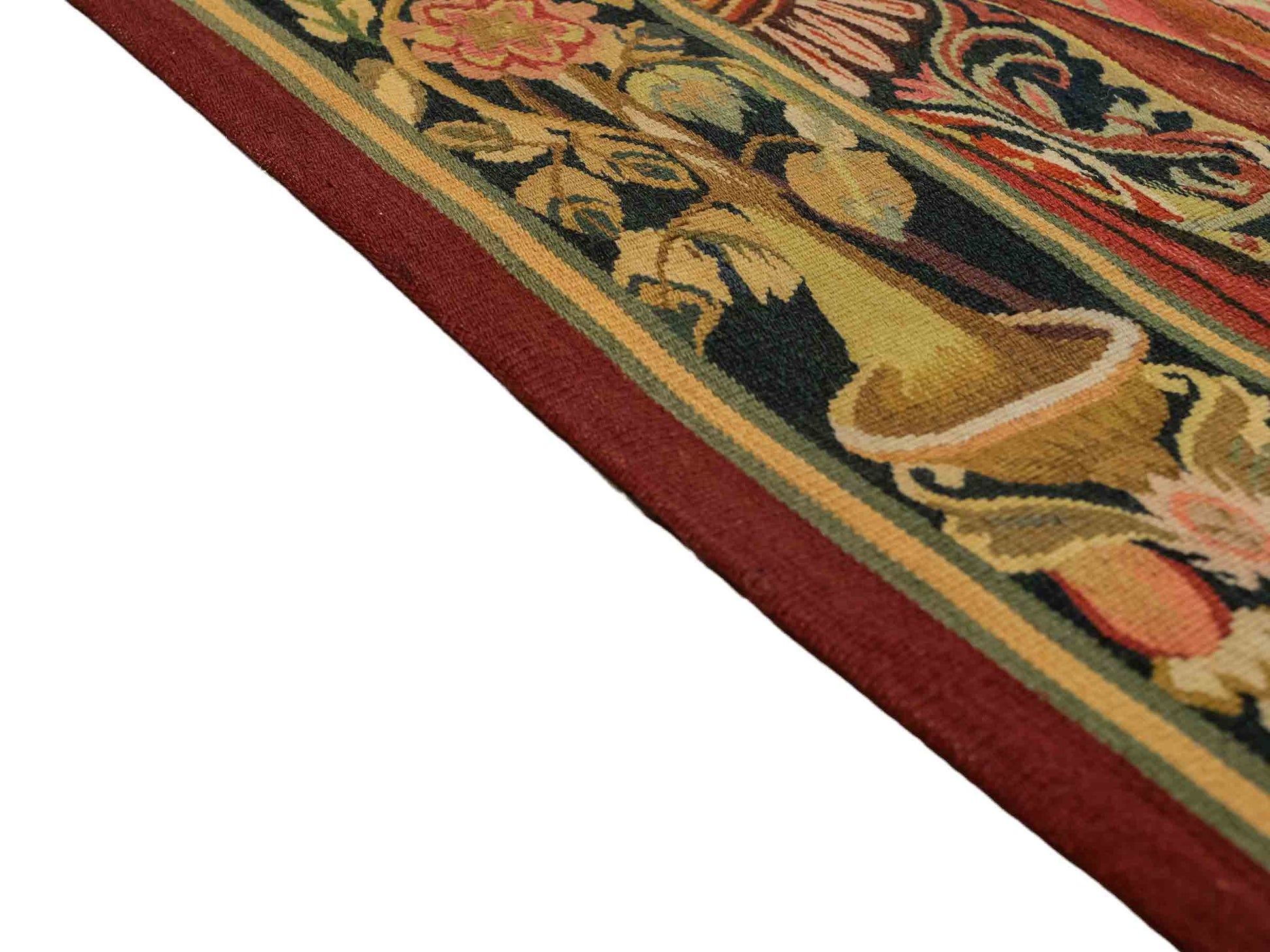 Handgefertigter, chinesischer Gobelin Wandteppich von Khademi aus Wolle, multicolor. 188x153 cm. Verkauf durch Jupiter Intl.