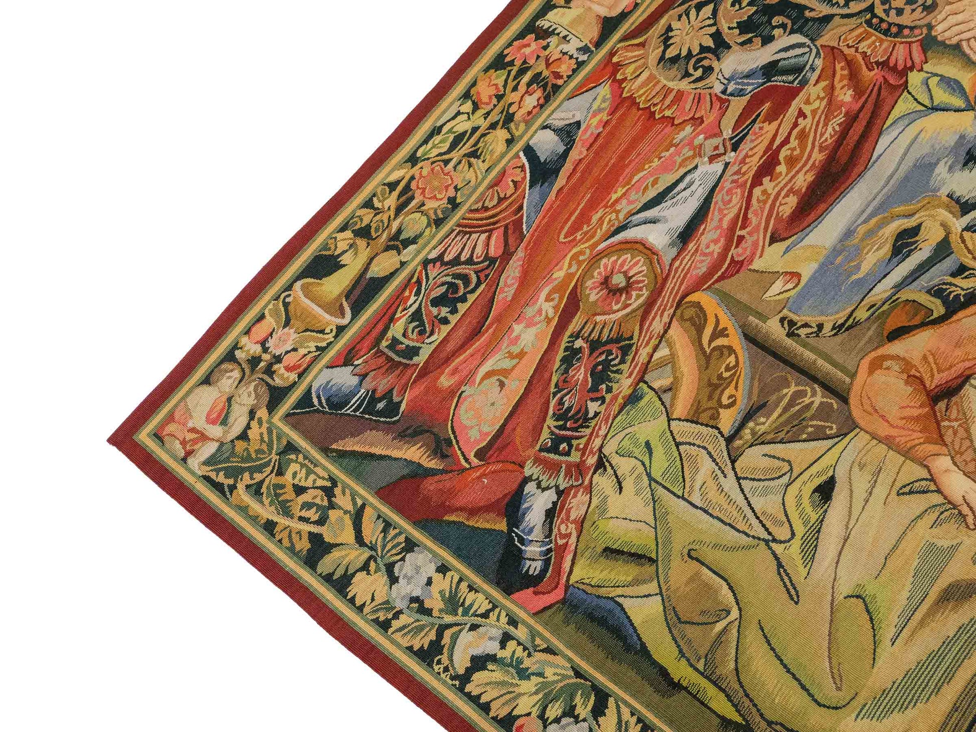 Handgefertigter, chinesischer Gobelin Wandteppich von Khademi aus Wolle, multicolor. 188x153 cm. Verkauf durch Jupiter Intl.