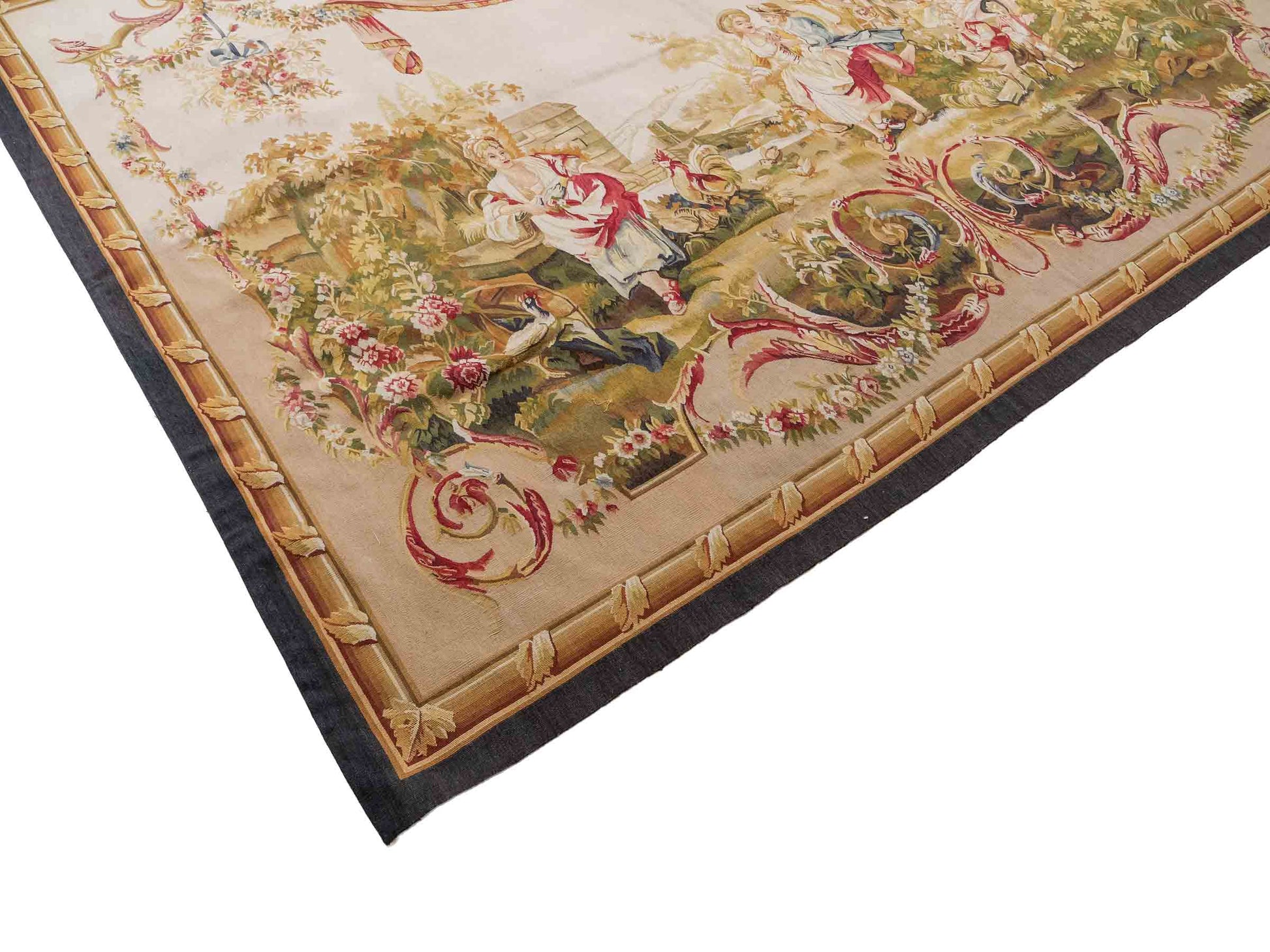 Handgefertigter, chinesischer Gobelin Wandteppich aus Wolle, multicolor. 239x190 cm. Verkauf durch Jupiter Intl.