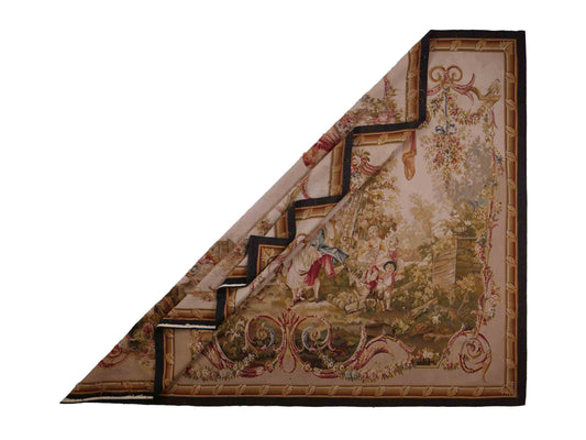 Handgefertigter, chinesischer Gobelin Wandteppich aus Wolle, multicolor. 239x190 cm. Verkauf durch Jupiter Intl.