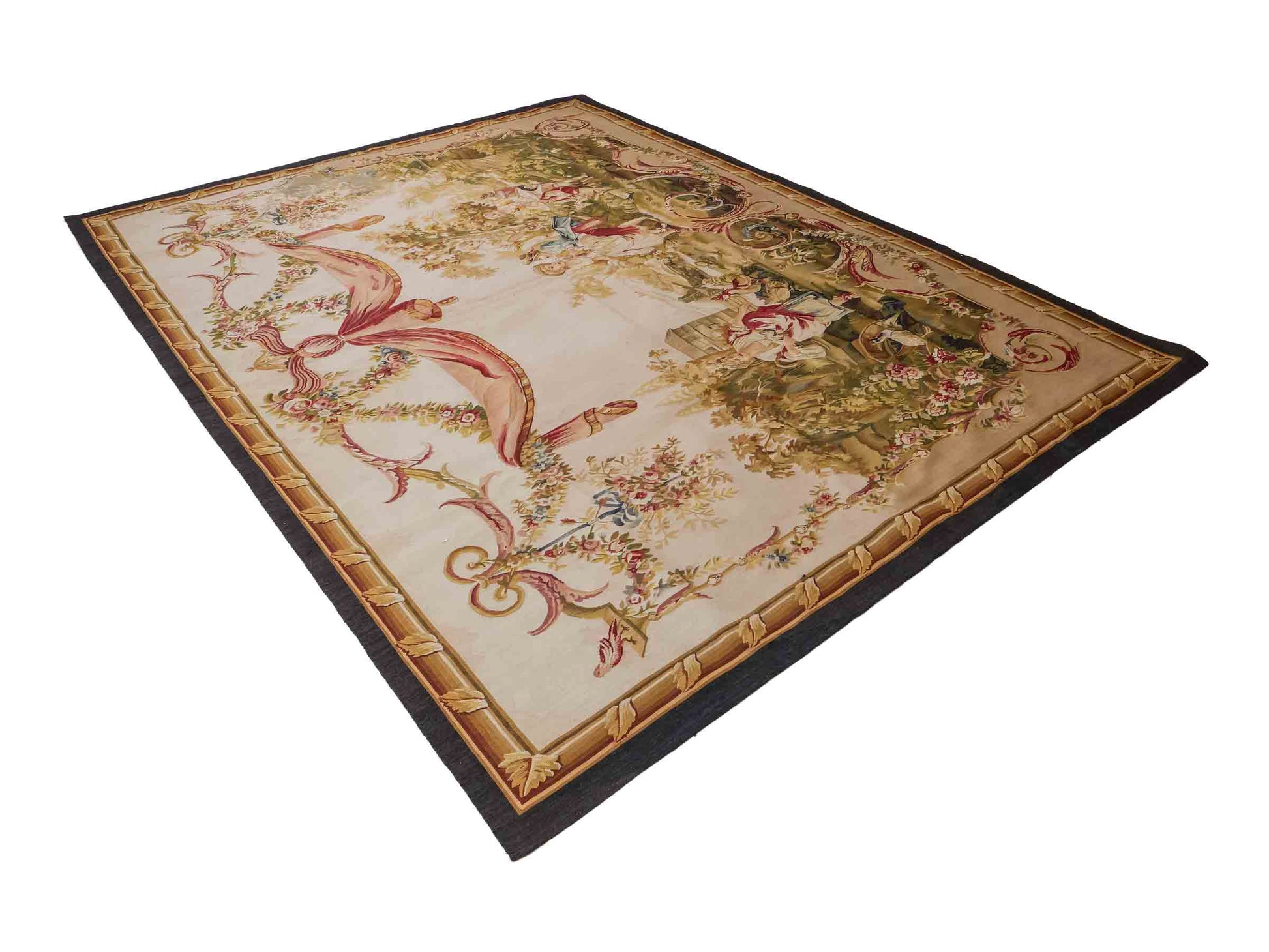 Handgefertigter, chinesischer Gobelin Wandteppich aus Wolle, multicolor. 239x190 cm. Verkauf durch Jupiter Intl.