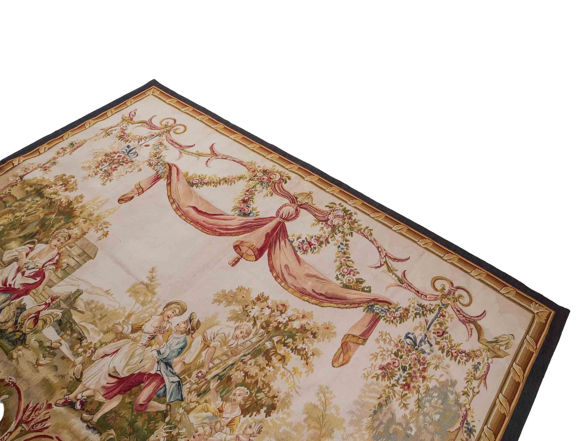 Handgefertigter, chinesischer Gobelin Wandteppich aus Wolle, multicolor. 239x190 cm. Verkauf durch Jupiter Intl.