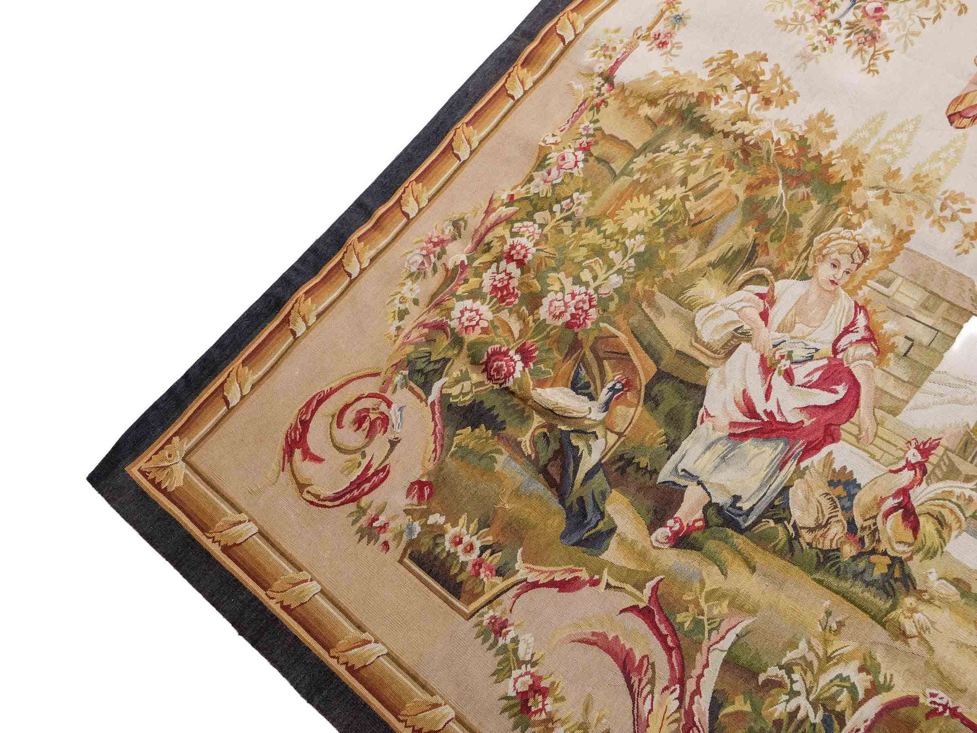 Handgefertigter, chinesischer Gobelin Wandteppich aus Wolle, multicolor. 239x190 cm. Verkauf durch Jupiter Intl.