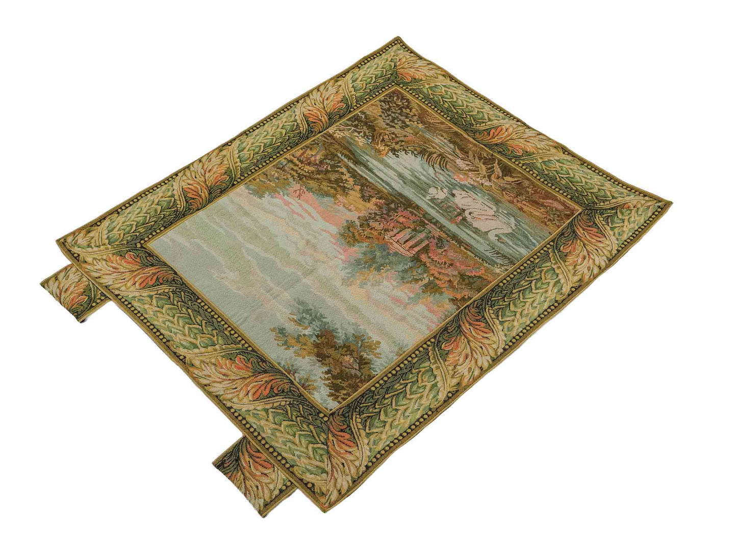 Handgefertigter, chinesischer Gobelin Wandteppich von Khademi aus Wolle, multicolor. 91x77 cm. Verkauf durch Jupiter Intl.