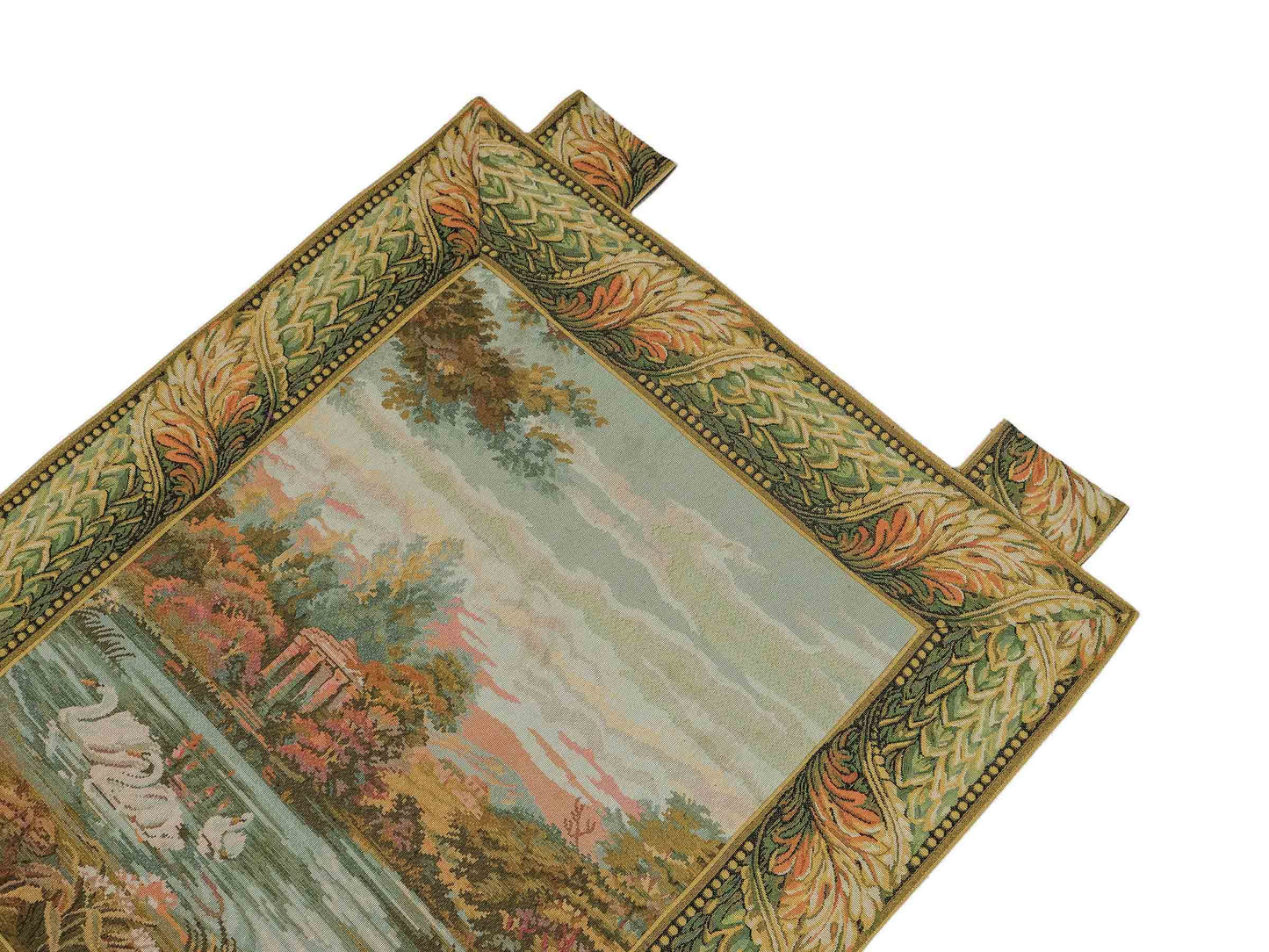 Handgefertigter, chinesischer Gobelin Wandteppich von Khademi aus Wolle, multicolor. 91x77 cm. Verkauf durch Jupiter Intl.