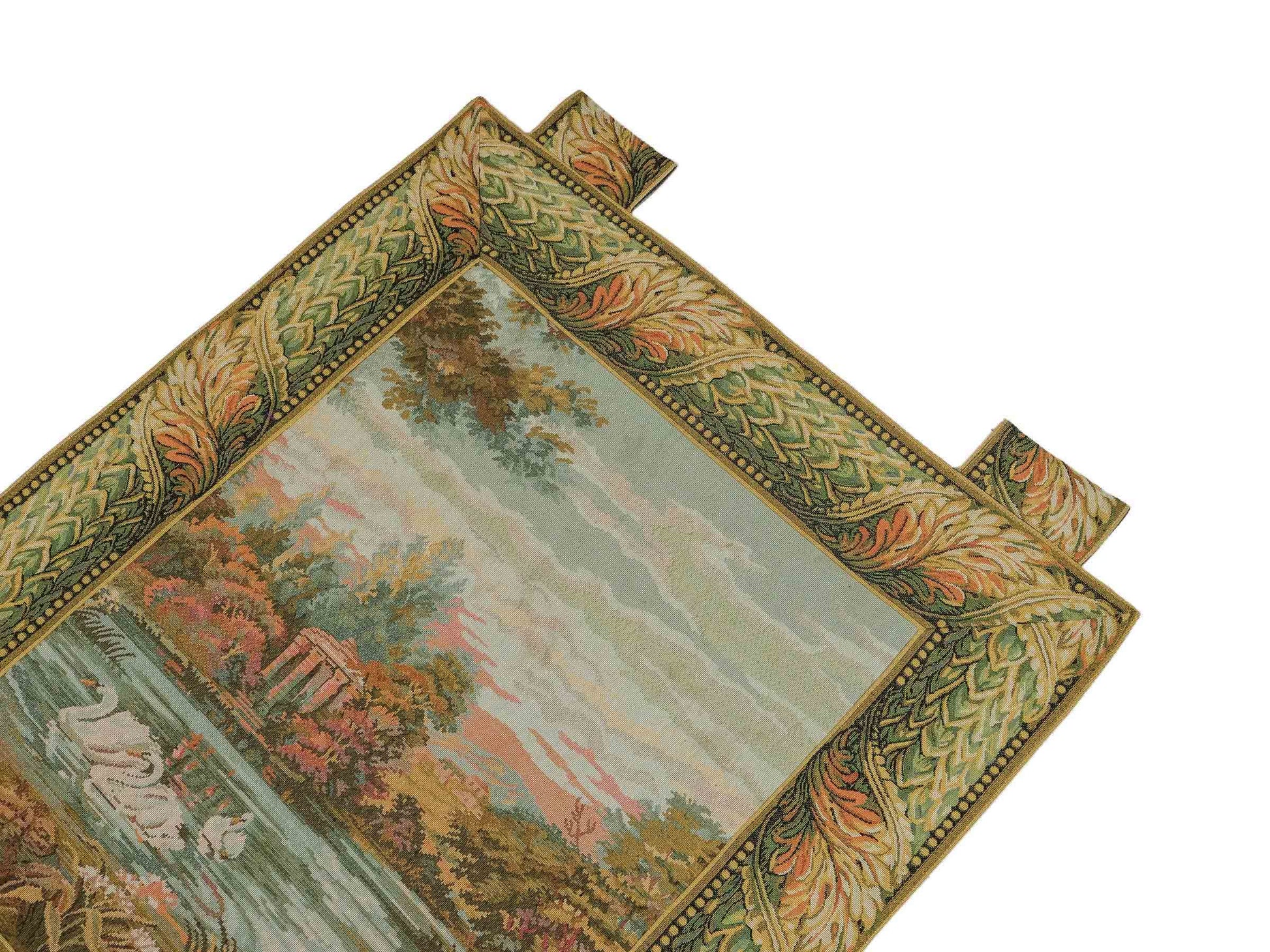 Handgefertigter, chinesischer Gobelin Wandteppich von Khademi aus Wolle, multicolor. 91x77 cm. Verkauf durch Jupiter Intl.