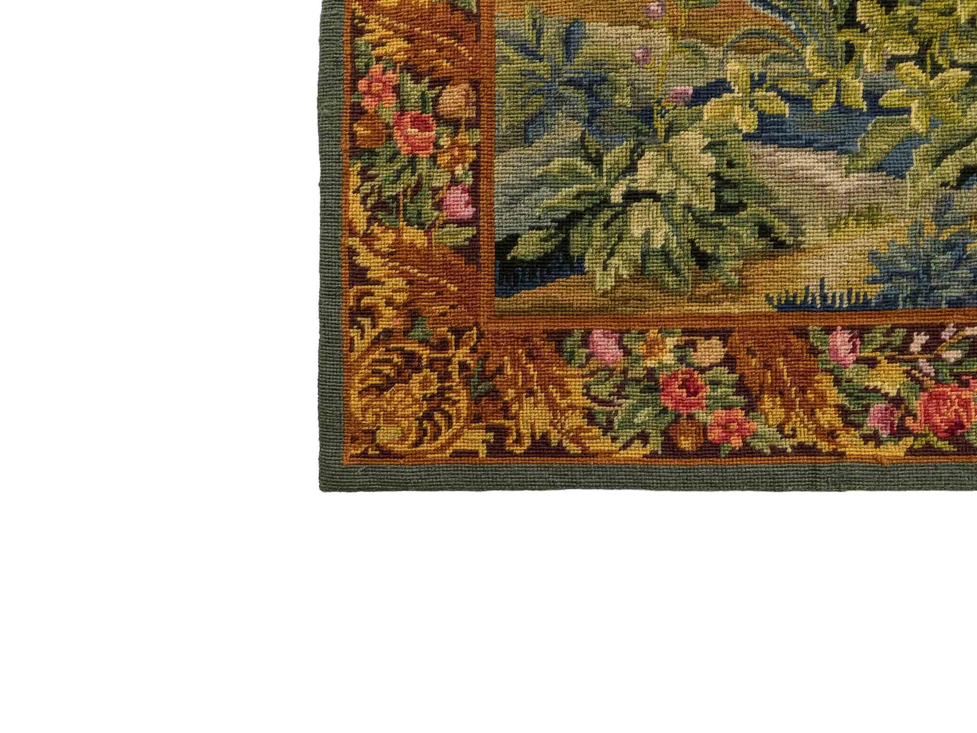 Handgefertigter, chinesischer Gobelin Wandteppich von Khademi aus Wolle, multicolor. 145x113 cm. Verkauf durch Jupiter Intl.