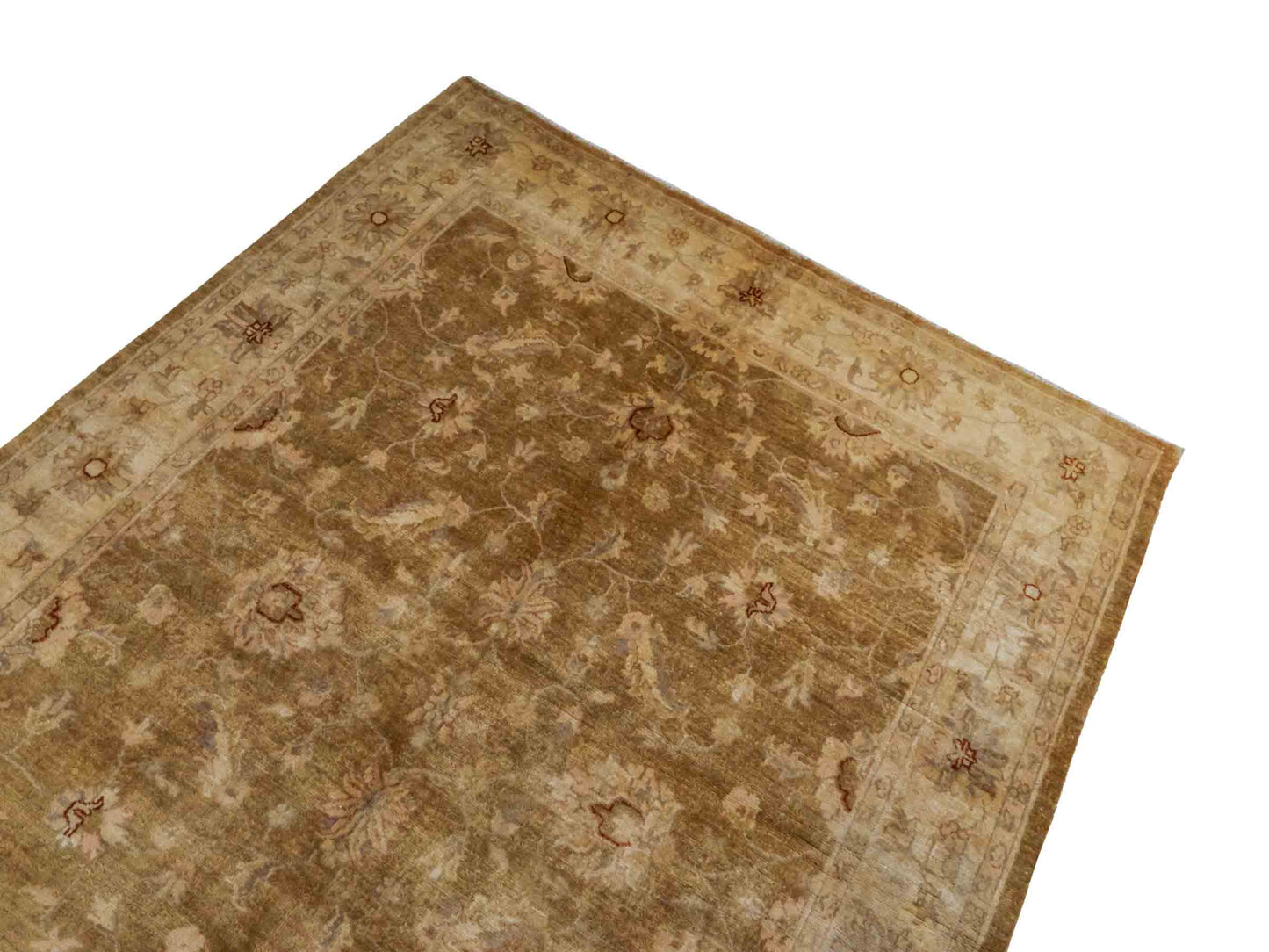 Handgeknüpfter Ziegler Farahan Orientteppich von Khademi aus Wolle, golden. Klassisches Allover-Design. Von Hand geknüpft in Afghanistan. Größe: 206 cm x 152 cm. Teppichnummer: RB3-1004. Verkauf durch Jupiter Intl.