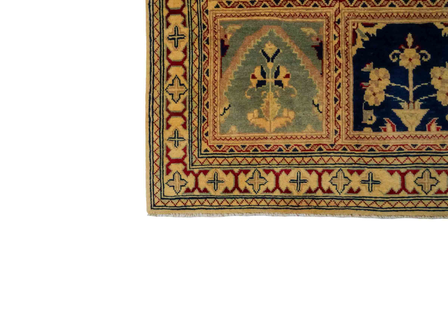 Handgeknüpfter Ziegler Hereke Läufer-Orientteppich von Khademi aus Wolle, golden. Klassisches Feldmuster. Von Hand geknüpft in Afghanistan. Größe: 315 cm x 81 cm. Teppichnummer: RB3-1005. Verkauf durch Jupiter Intl.